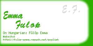 emma fulop business card