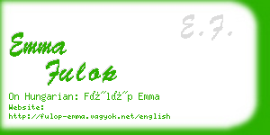 emma fulop business card